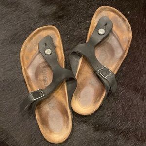 EUC Gizeh Birkenstocks, Black Size 38